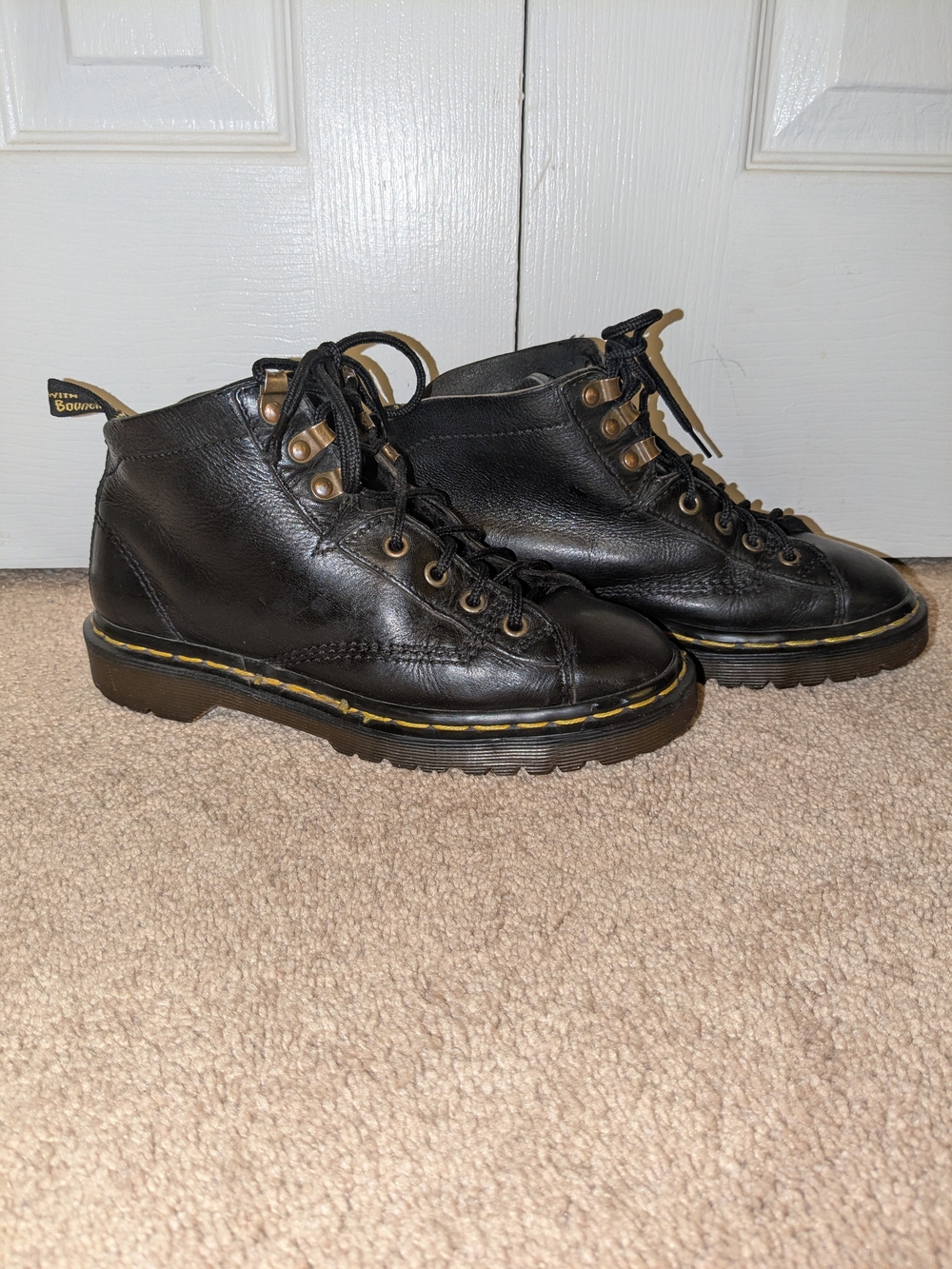 Dr. Martens Black Leather Lace-Up Work Boots